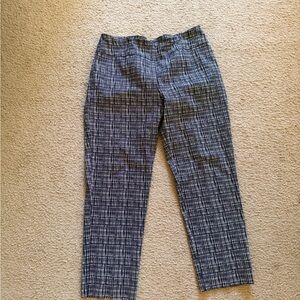 Peck & Peck Black and White Straight Leg Pants